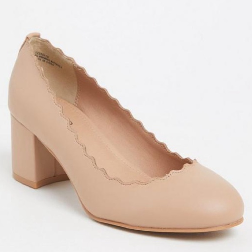Torrid Nude Scalloped Heels
